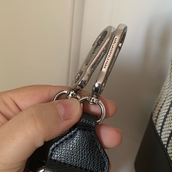 Karl Lagerfeld Large Striped Crossbody - Picture 15 of 16